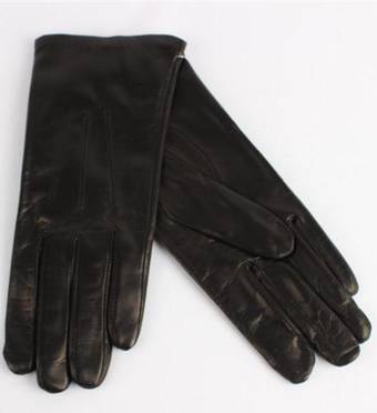 Italian Leather ladies glove unlined black Code-S/LL2362U